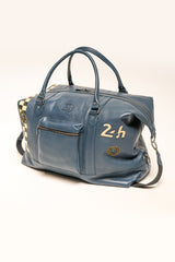 24H Le Mans Matthew 72h leather travel bag royal blue