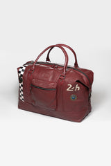 Sac de voyage en cuir 24H Le Mans Matthew 72h rouge foncé