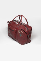 Sac de voyage en cuir 24H Le Mans Matthew 72h rouge foncé