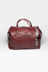 Sac de voyage en cuir 24H Le Mans Matthew 72h rouge foncé