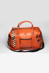 Sac de voyage en cuir 24H Le Mans Matthew 72h orange