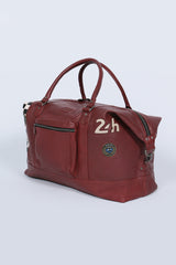 Sac de voyage en cuir 24H Le Mans Matthew 72h rouge foncé