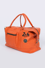 24H Le Mans Matthew 72h leather travel bag orange