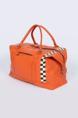 24H Le Mans Matthew 72h leather travel bag orange