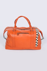 24H Le Mans Matthew 72h leather travel bag orange