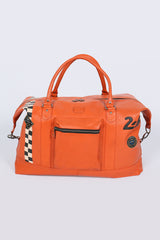 24H Le Mans Matthew 72h leather travel bag orange