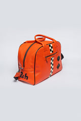 Sac à main en cuir 24H Le Mans Mick Helmet orange