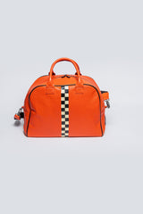 Sac à main en cuir 24H Le Mans Mick Helmet orange