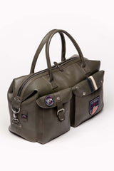 Steve McQueen Nolan 3 48h leather travel bag dark khaki Men