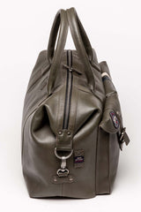 Steve McQueen Nolan 3 48h leather travel bag dark khaki Men