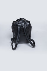 Sac à dos en cuir Steve McQueen Nine Backpack noir