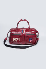 Sac de voyage en cuir Steve McQueen Nolan 5 48h rouge foncé