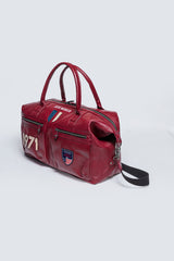 Sac de voyage en cuir Steve McQueen Nolan 5 48h rouge foncé