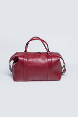 Sac de voyage en cuir Steve McQueen Nolan 5 48h rouge foncé