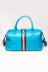 Sac de voyage en cuir Steve McQueen Nolan 6 48h bleu nordique