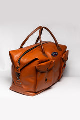 Sac de voyage en cuir Steve McQueen Pete 72h camel