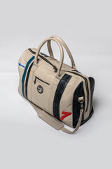 Ari Vatanen Pikes Peak 48h ecru leather travel bag