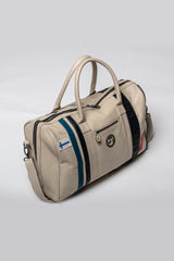 Ari Vatanen Pikes Peak 48h ecru leather travel bag