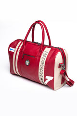 Ari Vatanen Pikes Peak 48h racing red leather travel bag