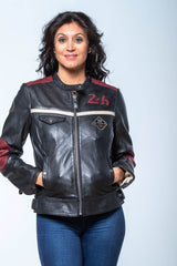 24H Le Mans Stacie leather jacket black Women