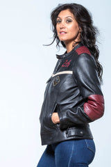 24H Le Mans Stacie leather jacket black Women