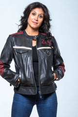 24H Le Mans Stacie leather jacket black Women