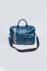 24H Le Mans Slater messenger royal blue leather shoulder bag