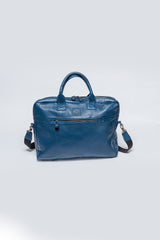 24H Le Mans Slater messenger royal blue leather shoulder bag