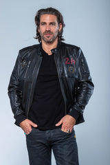 24H Le Mans Travis leather jacket black Men