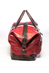 Sac de voyage en cuir 24H Le Mans Bag WE 72h rouge Homme